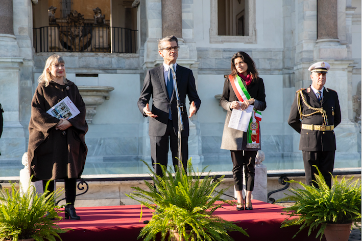 Inauguration of the four new fountains restored by FENDI