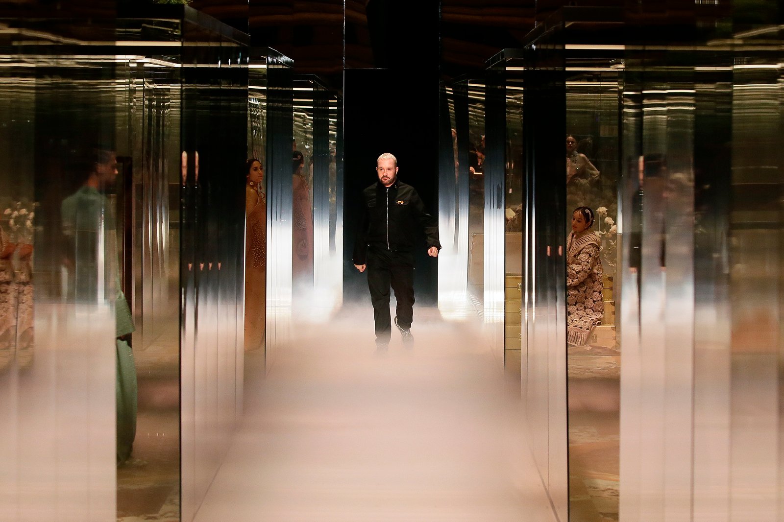 Fendi Couture man doing fashion walk