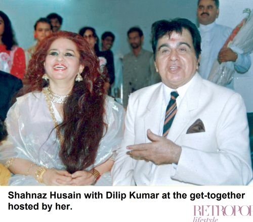 Shahnaz Husain and Dilip Kumar at the get-together hosted by her